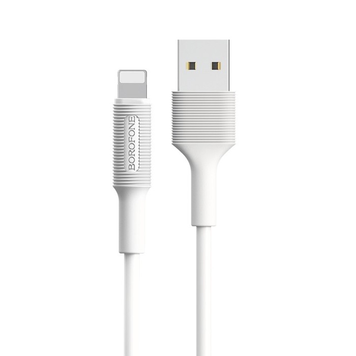 

Кабель Borofone BX1, Lightning - USB, 2.4 А, 1 м, PVC оплётка, белый