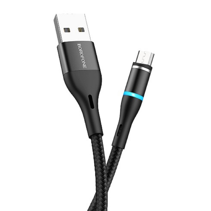 

Кабель Borofone BU16, USB - microUSB, 2.4 А, 1.2 м, черный