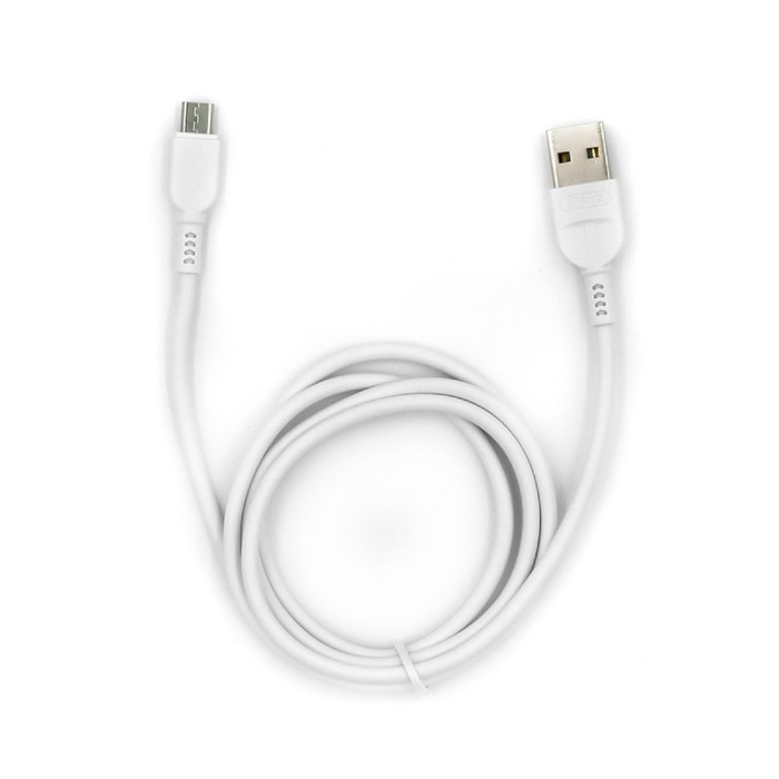 Кабель BYZ BC-008m, USB - microUSB, 2.4 А, 1 м, силиконовый, белый