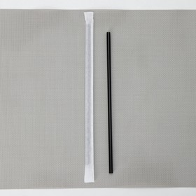 

Трубочка для коктейля в индивидуальной упаковке, прямая, 0,8×24 см, цвет чёрный