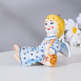 

Сувенир "Ангел с кошкой", ярославская майолика, h=10 см