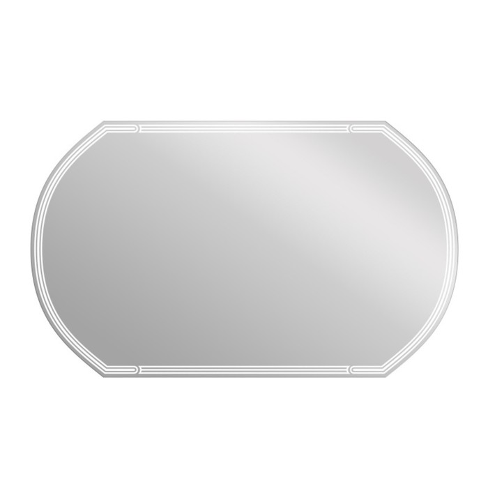 Зеркало Cersanit LED 090 Design 100x60 см, с подсветкой, с антизапотеванием, овальное зеркало cersanit led 080 design pro 60x85 см с подсветкой часы с антизапотеванием прямоугольное