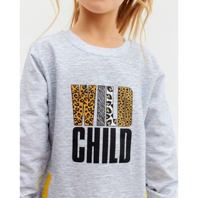 

Платье для девочки, цвет серый меланж, рост 98 см