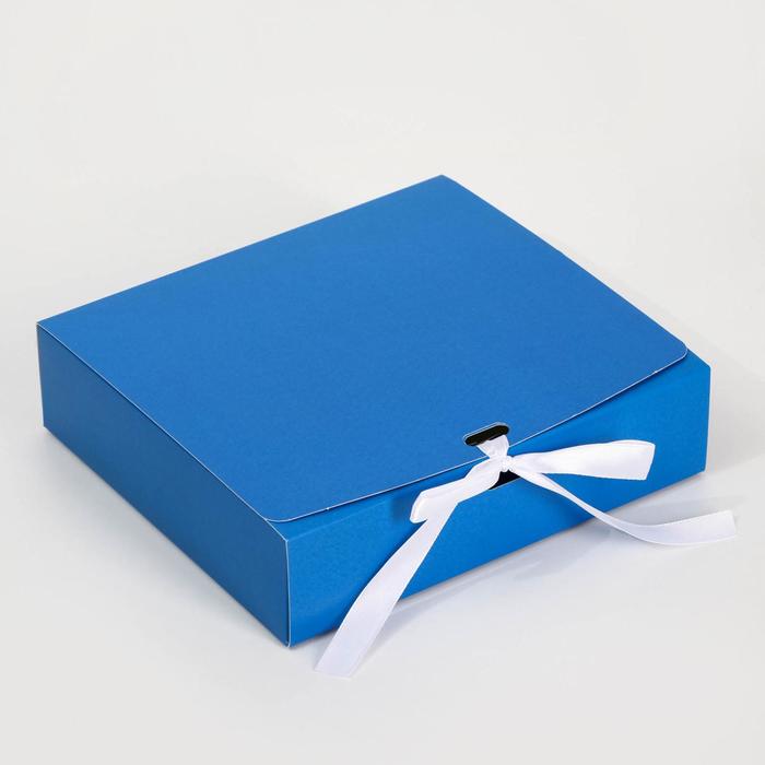 фото Коробка складная «синяя», 31 х 24.5 х 8 см дарите счастье