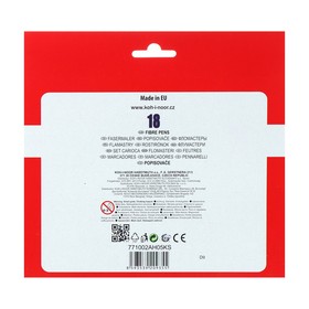 

Фломастеры 18 цветов Koh-I-Noor 7710/18 Рыбки, смываемые, трёхгранные, картонная упаковка, европодвес