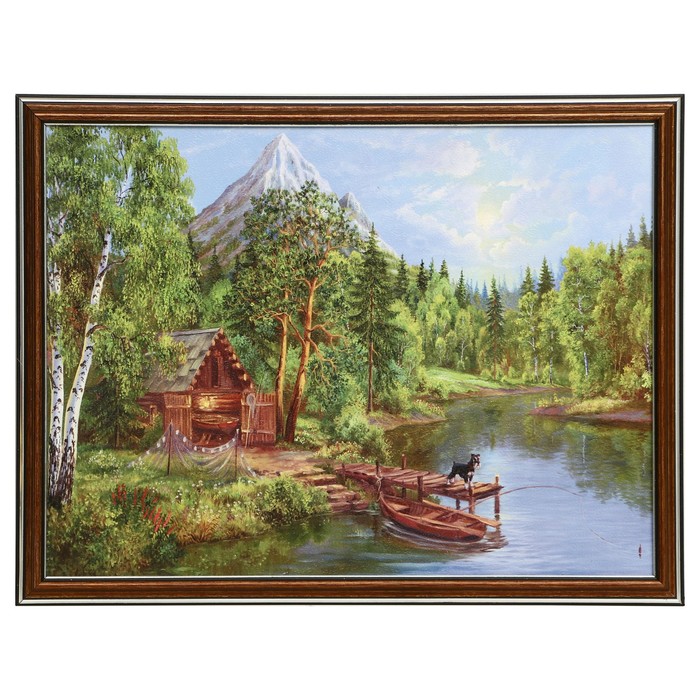 

Картина "Рыбацкий домик" 30х40 (33х43)см
