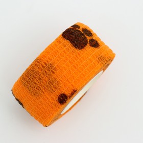 Бинт самофиксирующийся разрывной "Лапки", 2,5 см х 4,5 м, оранжевый от Сима-ленд