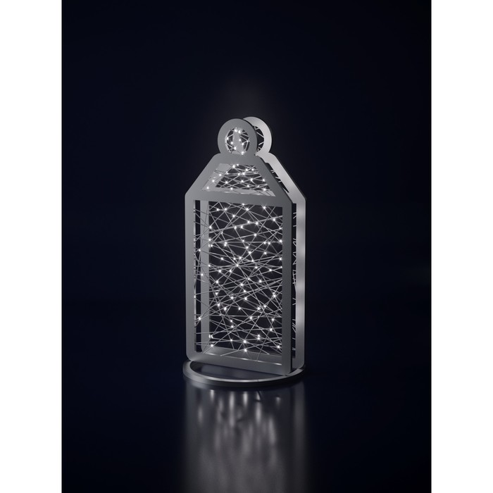 фото Светодиодная фигура "фонарь", 95x20x200 см, 24 вт, ip65, белый, silver