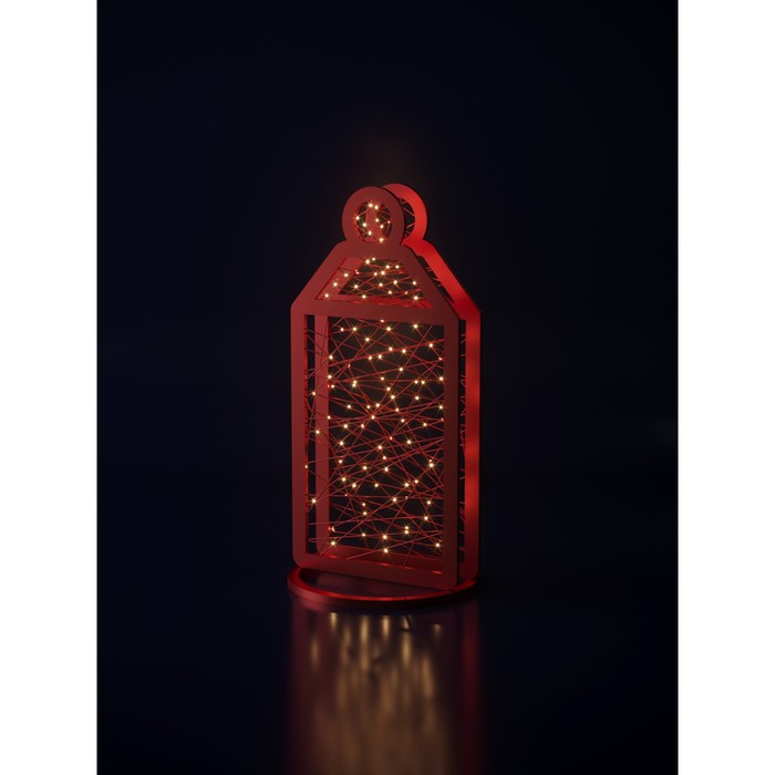 фото Светодиодная фигура "фонарь", 105x20x220 см, 24 вт, ip65, т/белый, dark red