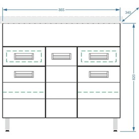 

Тумба "Фиора 90", 2 ящ. с раковиной "Эльбрус 90"