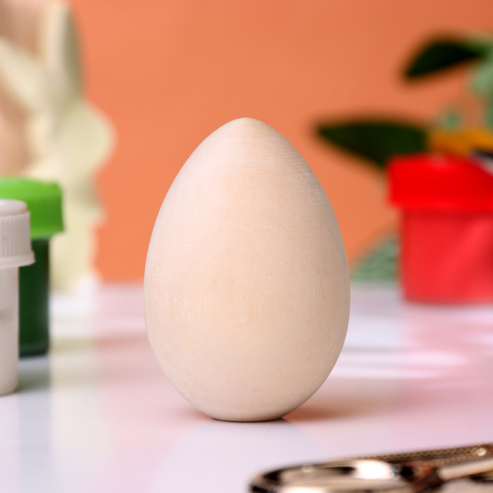 Заготовка для творчества Яйцо пасхальное, 4,5х3,5 см миниатюра пасхальное яйцо шкатулка 5 см