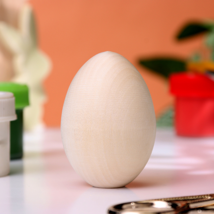 Заготовка для творчества Яйцо пасхальное, 5х4 см миниатюра пасхальное яйцо шкатулка 5 см