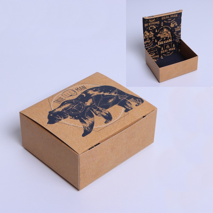

Коробка сборная двухсторонняя «Брутальность», 12 × 10 × 5 см