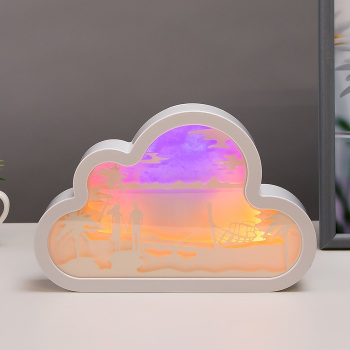 

Ночник "Побережье любви" LED от батареек 3хААА USB 20x4x13 см