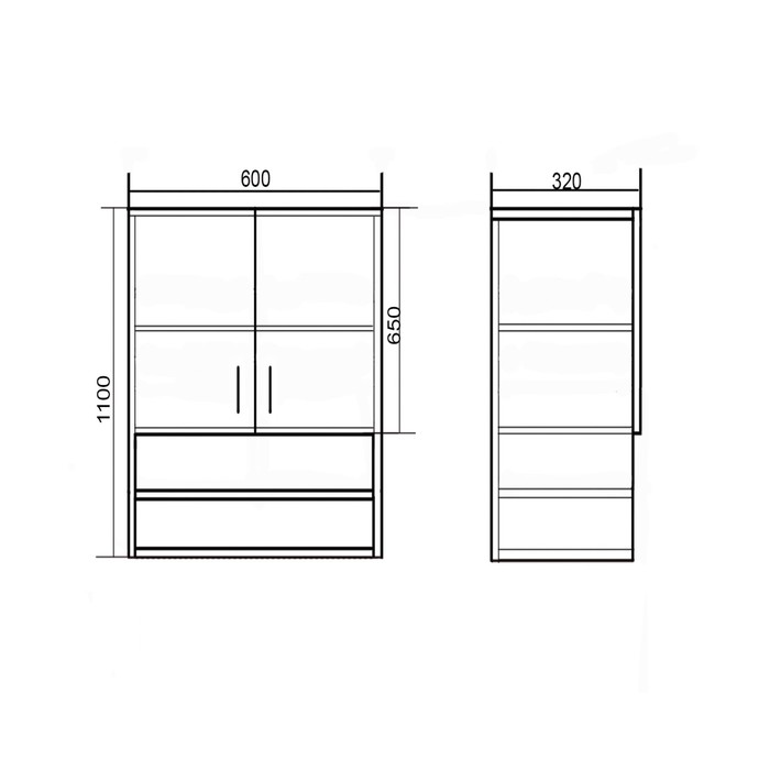 Шкаф подвесной для ванной комнаты  