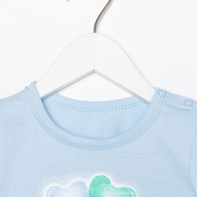 

Футболка для девочки, цвет голубой, рост 74 см