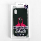 Чехол Krutoff, для Apple iPhone X/ Xs, Soft Case, рабочий, игра в кальмара, черный - Фото 6