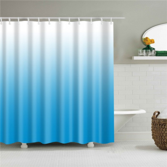фото Штора для ванной dimond, 180х200, ple, цвет голубой primanova