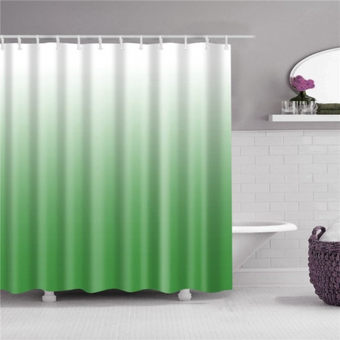 фото Штора для ванной dimond, 180х200, ple, цвет зеленый primanova