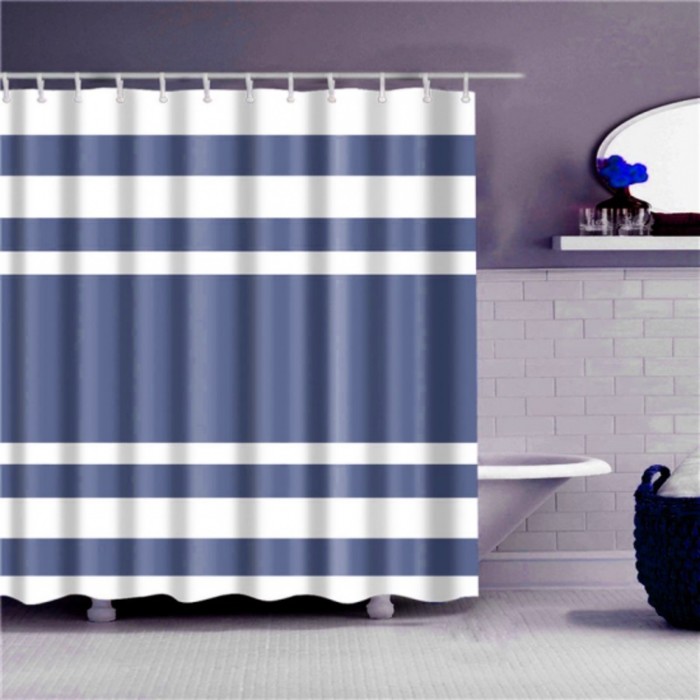 фото Штора для ванной velvet, 180х200 см, ple, цвет голубой primanova