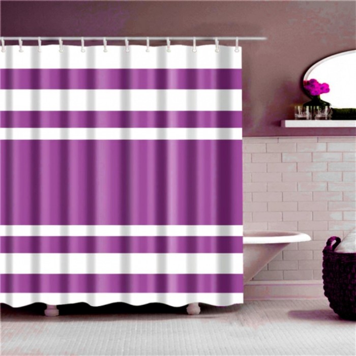 фото Штора для ванной velvet, 180х200 см, ple, цвет лиловый primanova