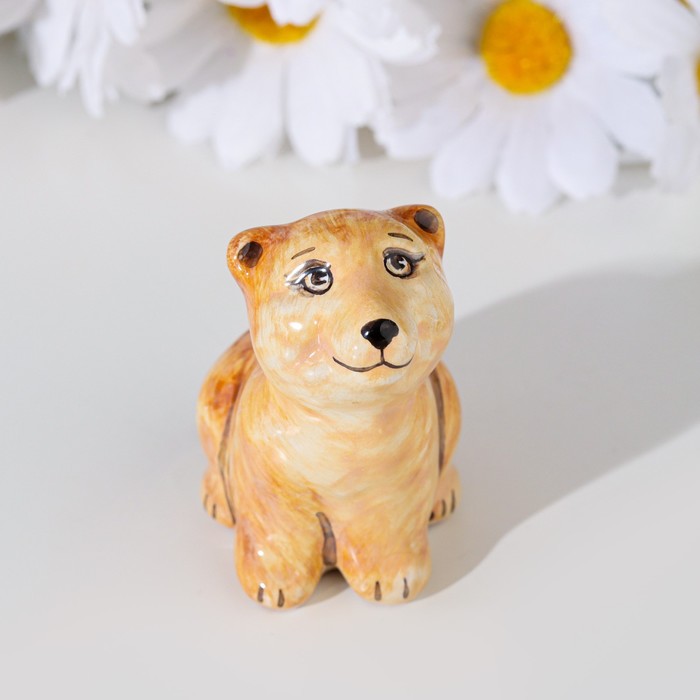 

Сувенир "Медвежонок сидя", ярославская майолика, h=8 см, микс