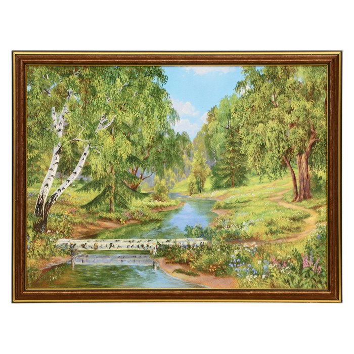 

Картина "Лесной мостик" 30х40 (33х43)см