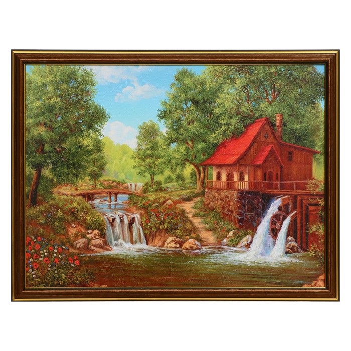 

Картина "Лесная мельница" 30х40 (33х43)см