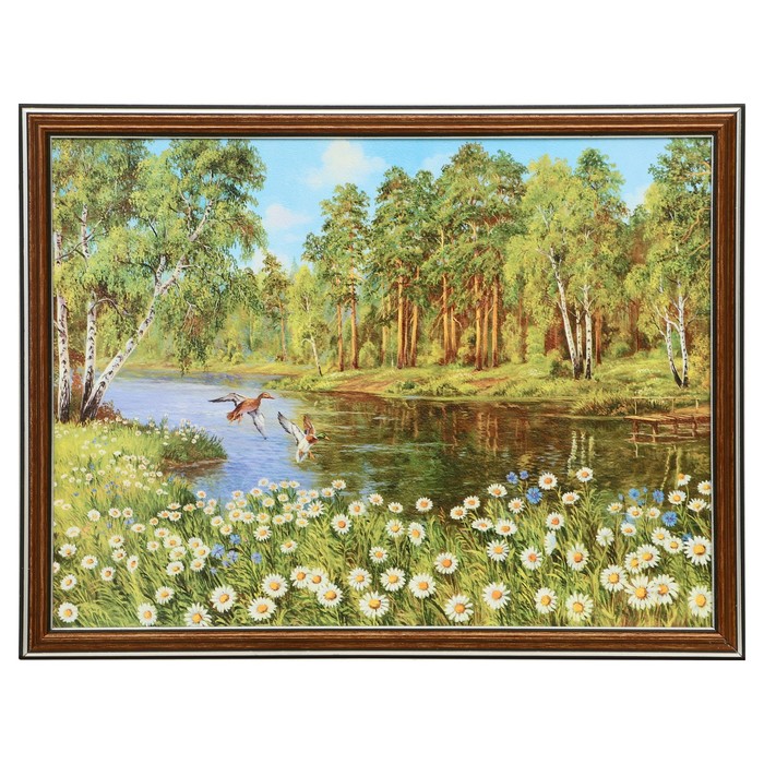 

Картина "Поляна ромашек" 30х40 (33х43)см