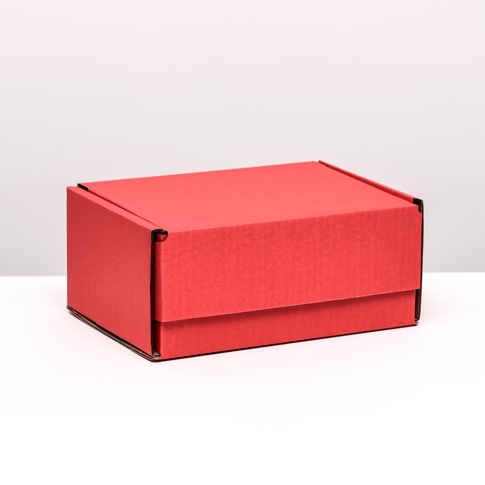 цена Коробка самосборная, красная, 22 х 16,5 х 10 см