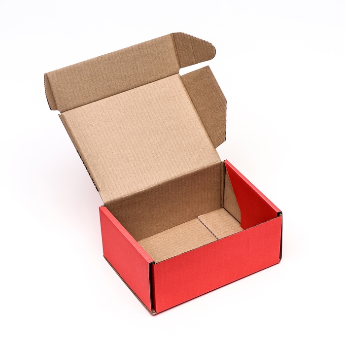 Коробка самосборная, красная, 22 х 16,5 х 10 см,