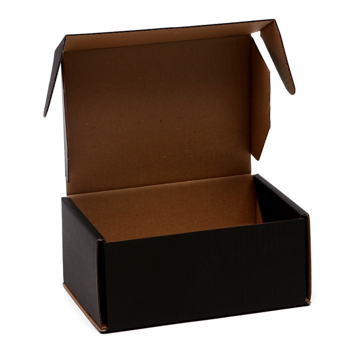 Коробка самосборная, черная, 22 х 16,5 х 10 см,