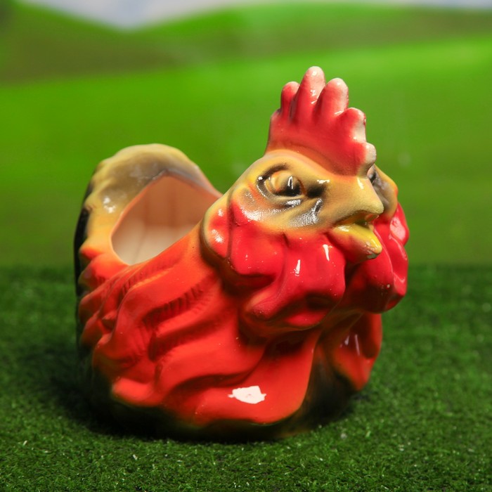 Фигурное кашпо"Петух", 2,1 л, микс