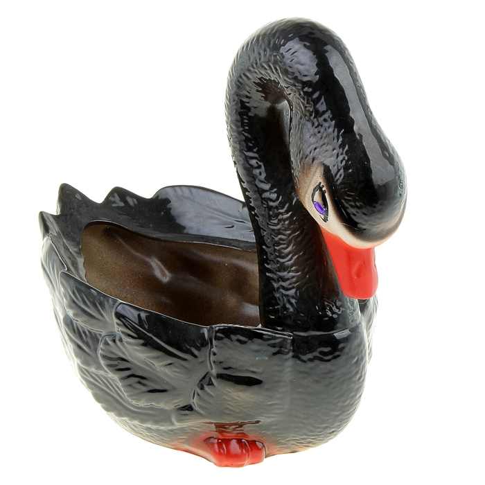 Фигурное кашпо 3,6 л "Чёрный лебедь"