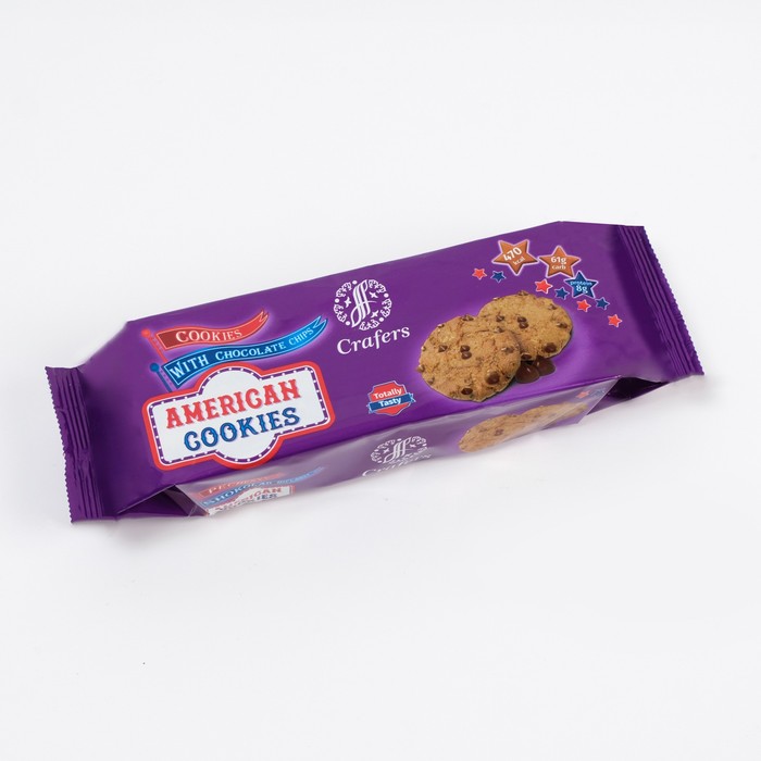 

Печенье сдобное Crafers American cookies коррекс, 180г