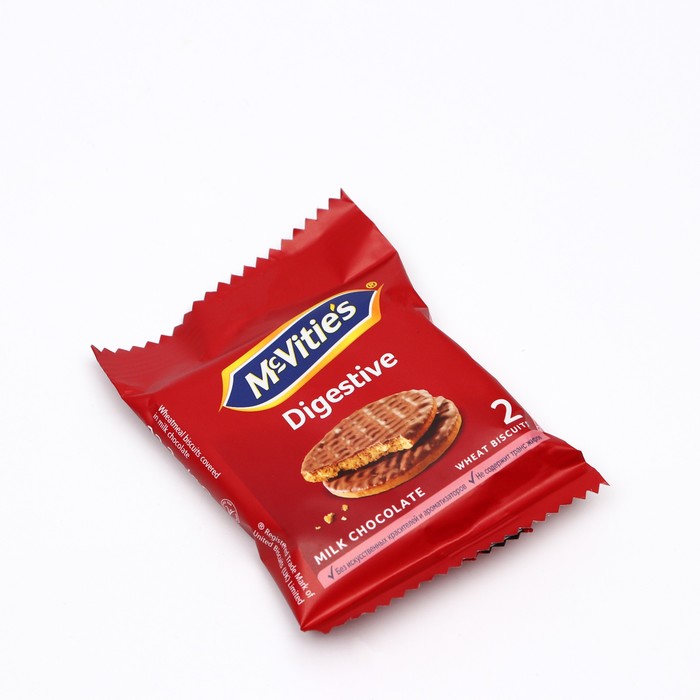 

Печенье McVitie's Цельнозерновое Milk Молочный шоколад флоу-пак шоубокс, 33,3г