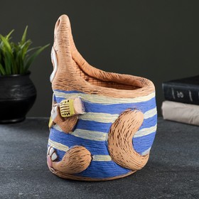 

Фигурное кашпо "Кот с гитарой" 1,2л 20х14см