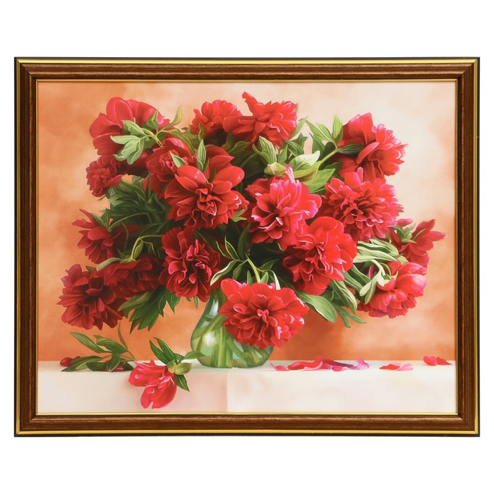 

Картина "Красные пионы" 35х28 (38*31) см