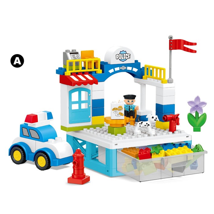фото Конструктор «полицейский участок», 2 варианта сборки, 48 деталей kids home toys