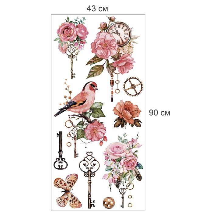 

Наклейка интерьерная "Винтаж" 43х90 см