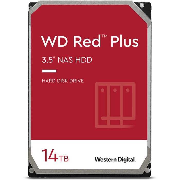 фото Жесткий диск wd original wd140efgx nas red plus, 14 тб, sata-iii, 3.5" western digital