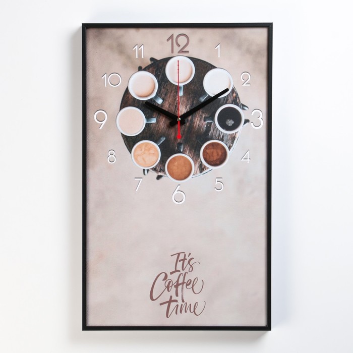 Часы-картина настенные, серия: Кухня Время для кофе, плавный ход, 35 х 57 см