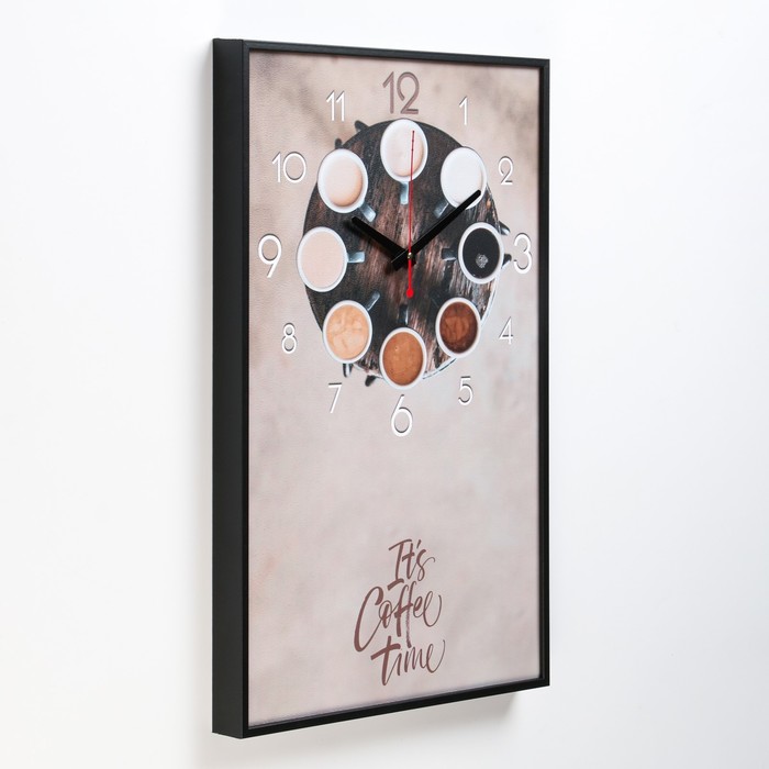 фото Часы-картина настенные, серия: кухня "время для кофе", плавный ход, 35 х 57 см timebox