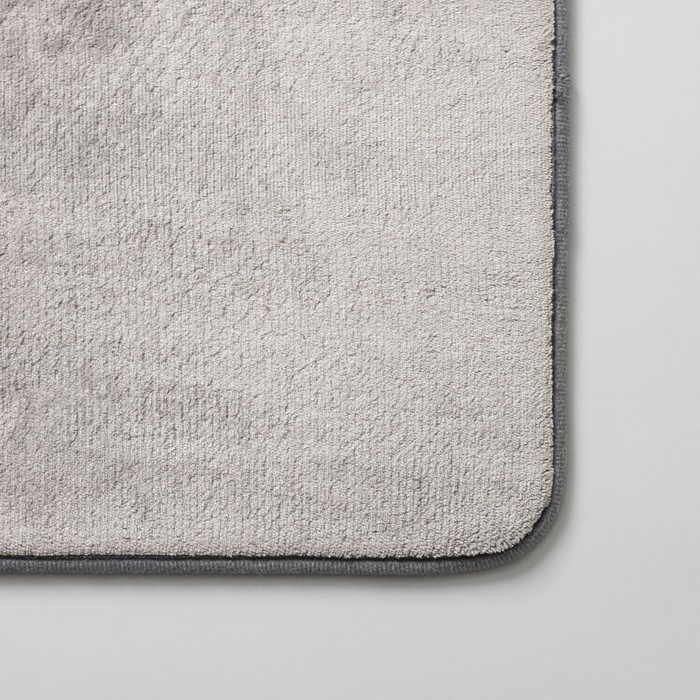 Набор ковриков для ванной и туалета SAVANNA Memory foam, 2 шт: 60×90 см, 40×60 см, цвет серый