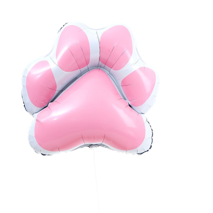 Шар фольгированный 24 «Лапка - розовая», фигура шар фольгированный 24 облако с дождиком фигура