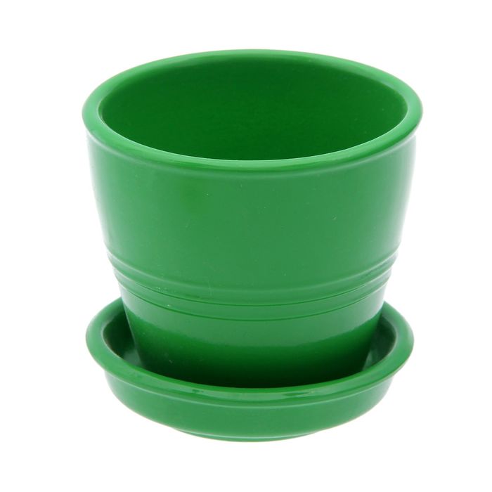 Кашпо "Классик" зеленый, 0,25 л