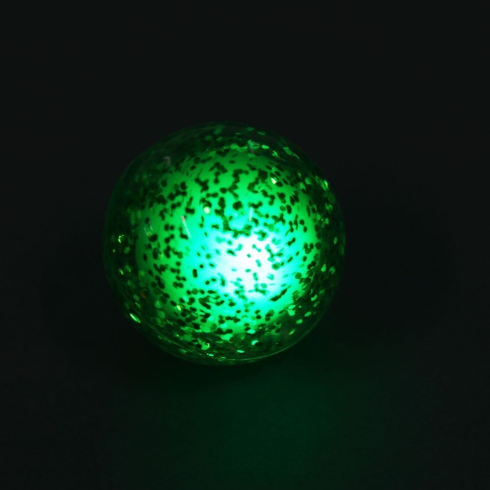 Мяч каучук "Блеск" световой, цвета МИКС