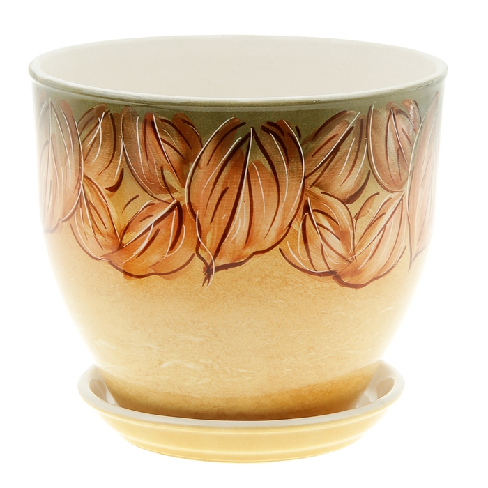 Кашпо "Виктор" листья, 4 л