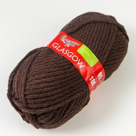 

Пряжа Glasgow (Глазго) 50% шерсть англ кроссбред, 50% акрил 95м/100гр кофе_v2 (70666)
