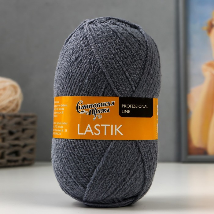 

Пряжа Lastik (Ластик) 28% имп.мер.шерсть,69% акрил, 3% эластан 365м/100гр сталь_v2 (70056)